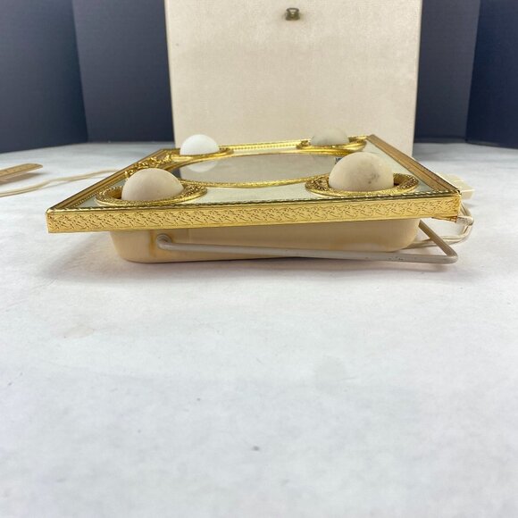 Vintage Matson Rose Lighted Makeup Mirror and Case - Picture 7 of 13